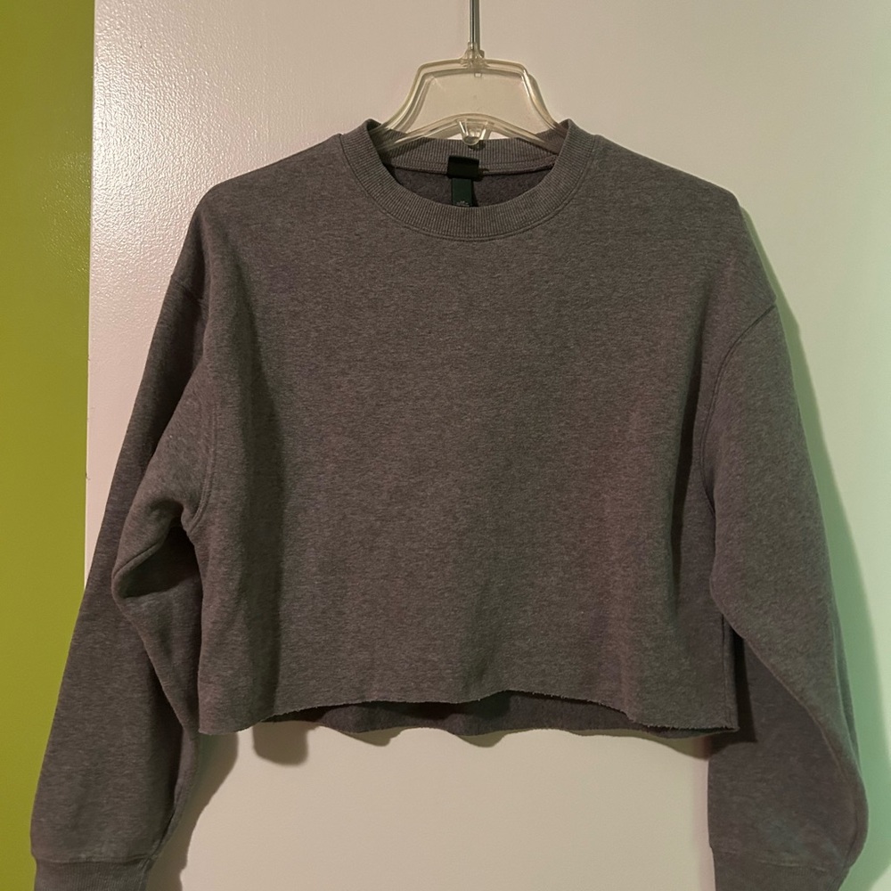Wild Fable Green Boxy Cropped Sweatshirt